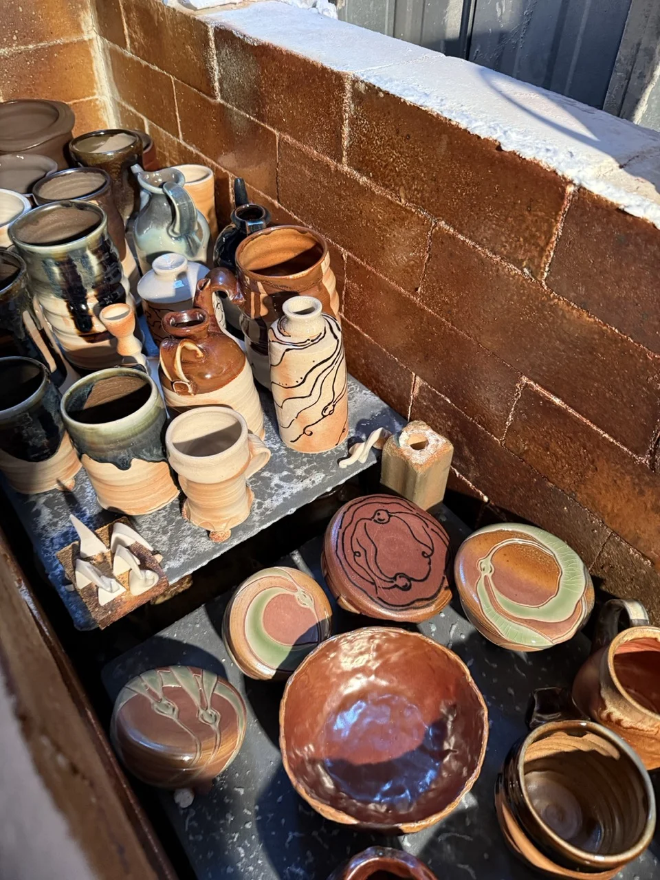 A collection of soda fired works